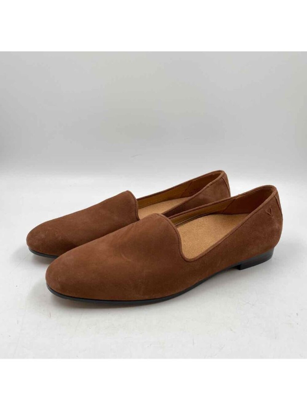 vionic Willa II Suede Tan Women's Shoe Size 7.5 Caramel Solid Flats